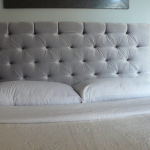 Bedroom furniture silver headboard