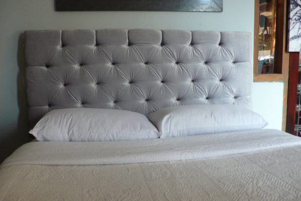 Bedroom furniture silver headboard