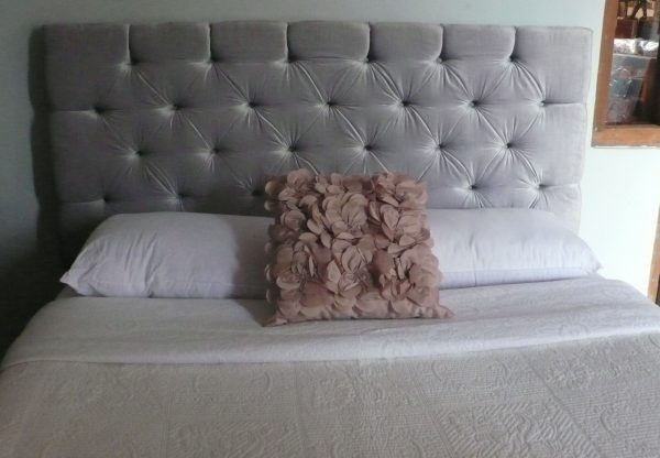 Bedroom furniture silver headboard