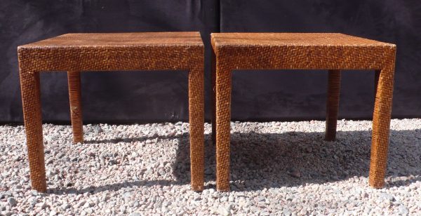 Bedroom furniture cane side tables