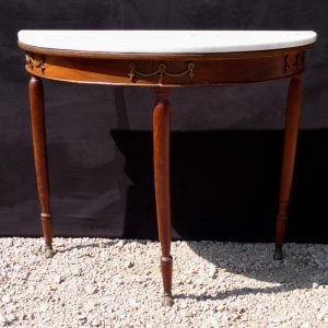 Server Hall Table marble top halfmoon