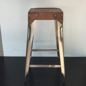 barstool tall brown leather top (1)
