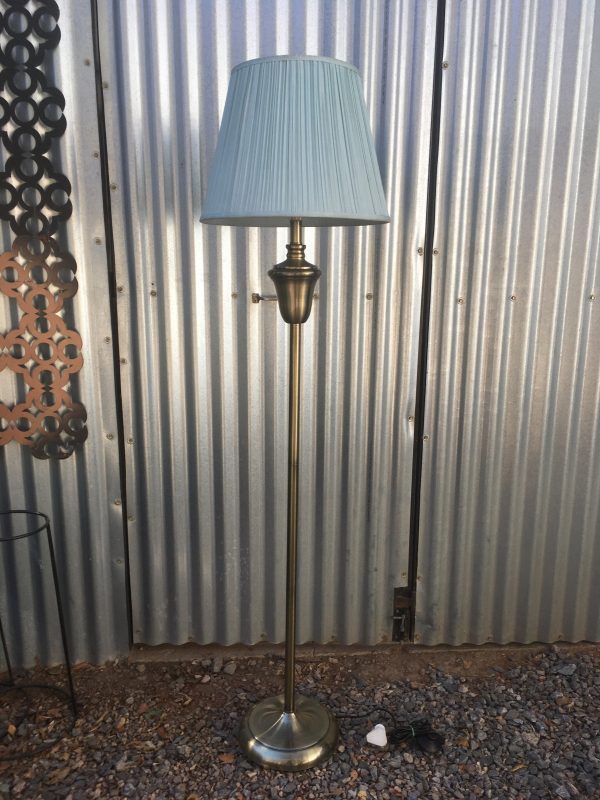 standing lamp blue shade