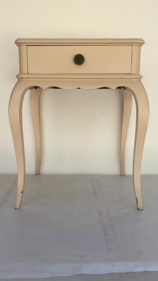 bedside table victorian cream/set of 2