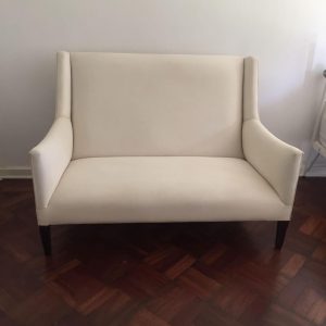 white 2 seater couch