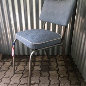 kitchen chair blue vinyl vintage