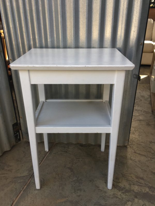 small white table