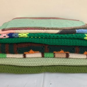 crochet and knitted blankets