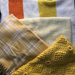 blankets and throws yellow
