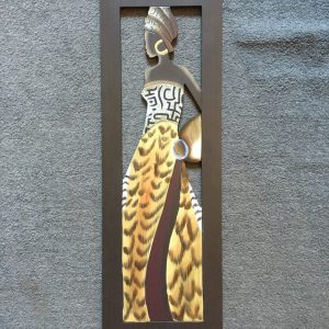 african woman metal cut out