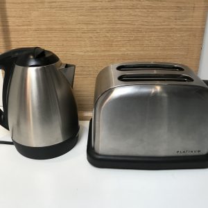 kitchen smalls chrome kettle and toaster