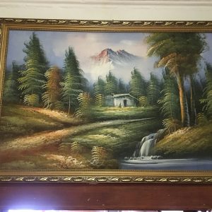 big gold framed landscape