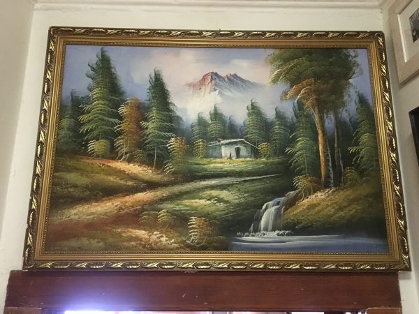 big gold framed landscape