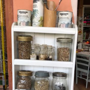 kitchen spice shelf white