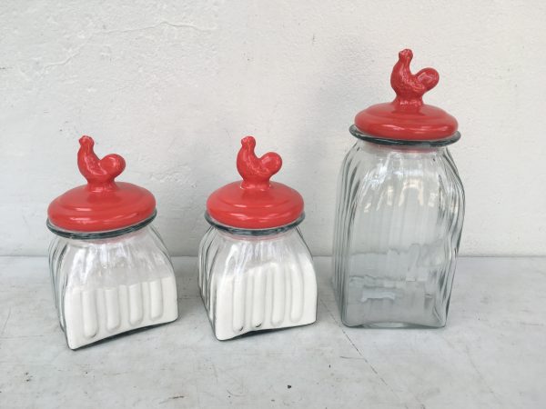 kitchen smalls red lid jars