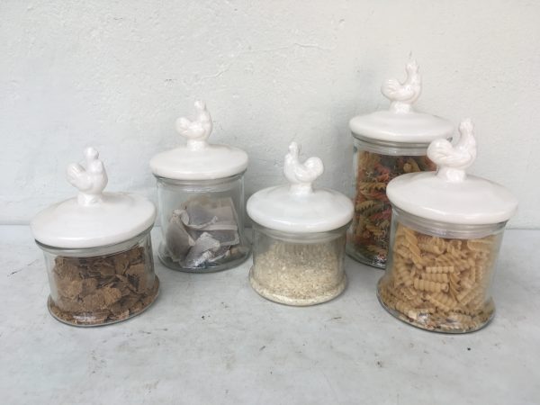 kitchen containers white lid